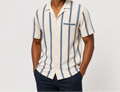 LUKE SAMPS #001 Casual Stripe Resort Shirt